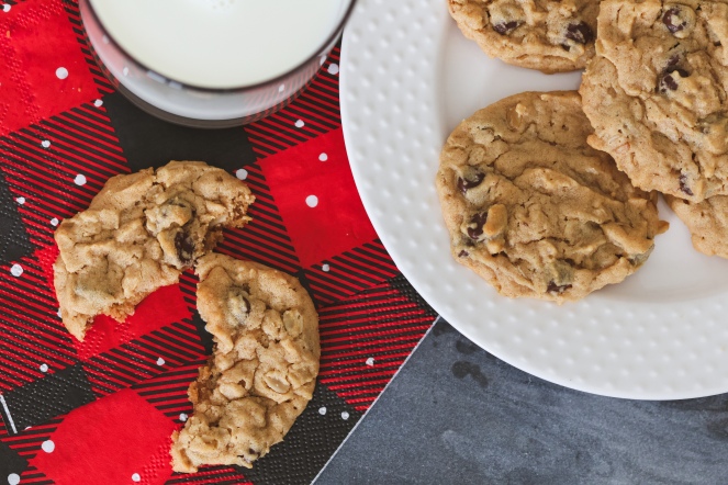Peanut Butter Oatmeal Chocolate Chip Cookies